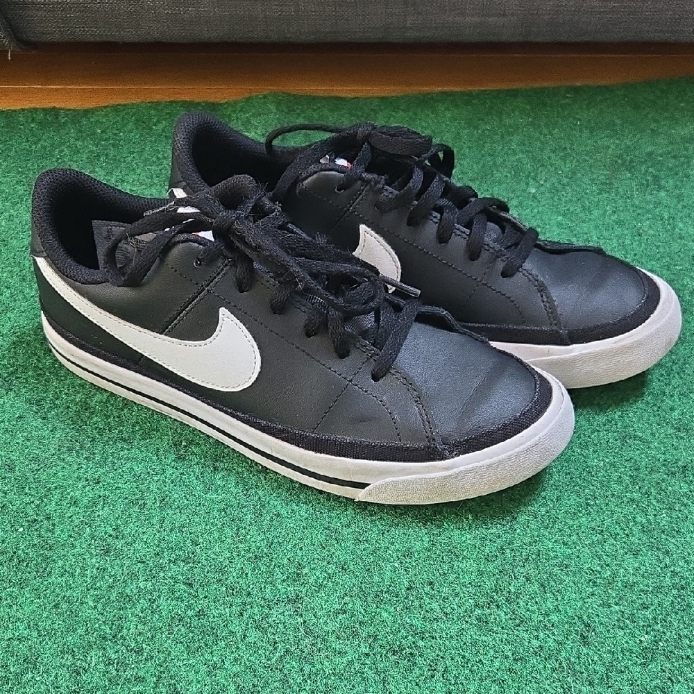 Nike Kids Black and White Lace-Up Sneakers